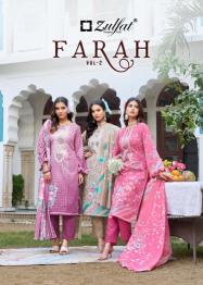 Zulfat farah vol 2 cotton dress material wholesaler in delhi